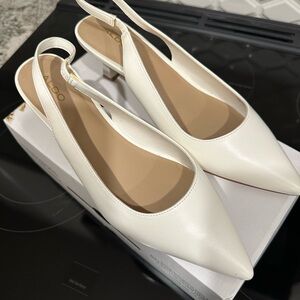 Aldo Cream Slingback Heels